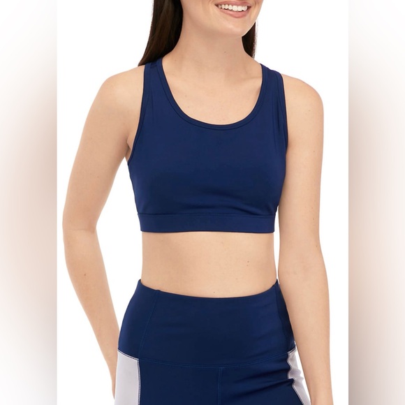 ZELOS Other - •ZELOS•NWOT DEEP SEA BLUE MEDIUM IMPACT SOLID RACERBACK SPORTS BRA SIZE MEDIUM